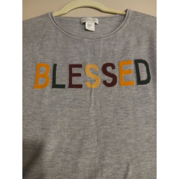 Rachel Zoe Womens Grey Blessed Woven In Long Sleeve Sweater Size Xl - Picture 7 of 9